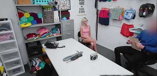  Blonde cashier Tallie Lorian romped hard by the pervy Security offier